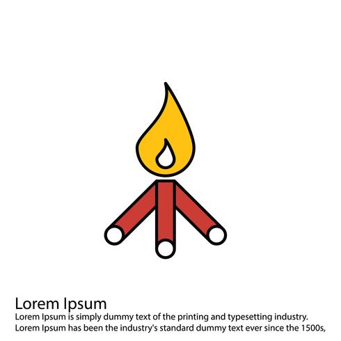 490x490 Icono De Fuego Vector