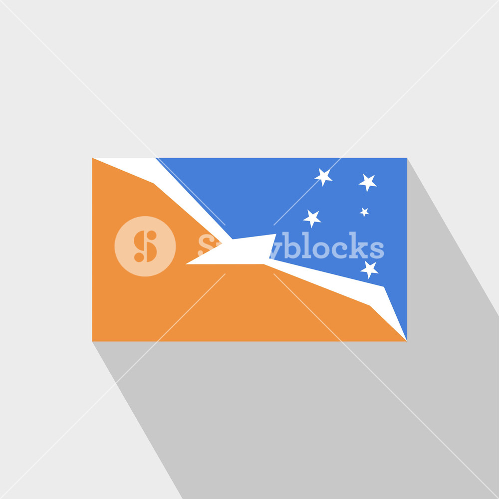 1000x1000 Tierra Del Fuego Province Argentina Flag Long Shadow Design Vector