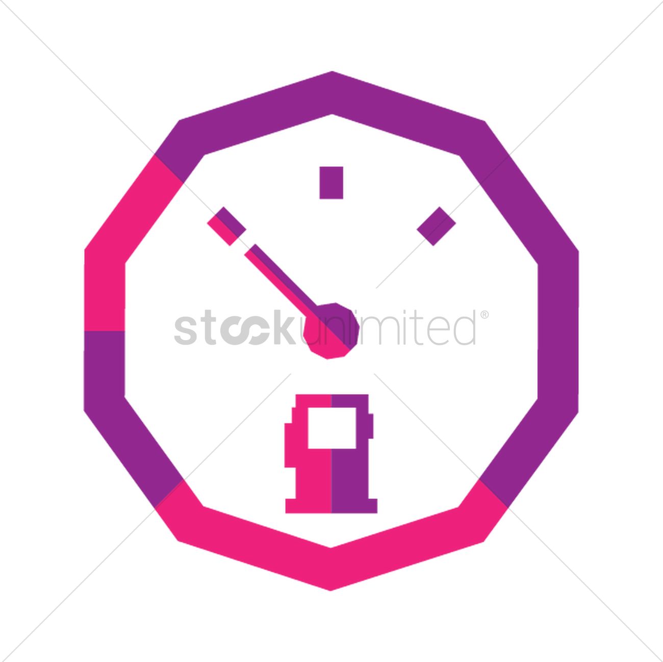 1300x1298 Fuel Gauge Vector Image