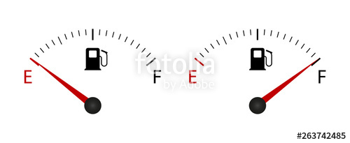 500x205 Fuel Indicator Meter Fuel Gauge Vector Illustration Stock