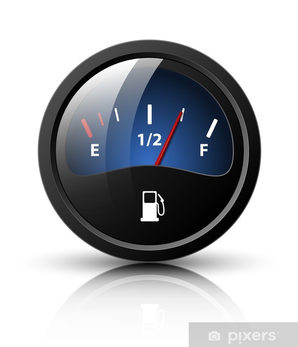 600x700 Vector Fuel Gauge Icon Wall Mural