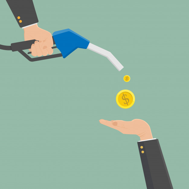 626x626 Fuel Pump In Hand Businessman Petrol Station Holding Fuel Nozzle