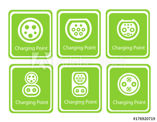 500x389 Green Eco Electric Fuel Pump Vector Icon