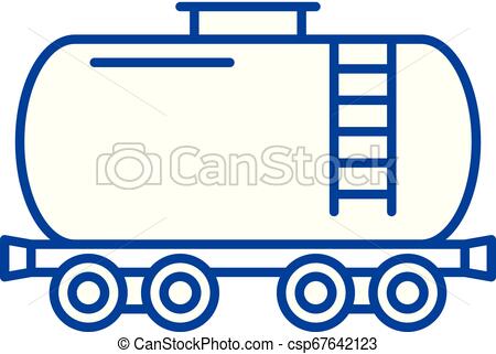 450x321 Fuel Tank Line Icon Concept Fuel Tank Flat Vector Symbol, Sign