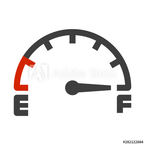 500x500 Fuel Tank Scale Icon Vector On A White Background