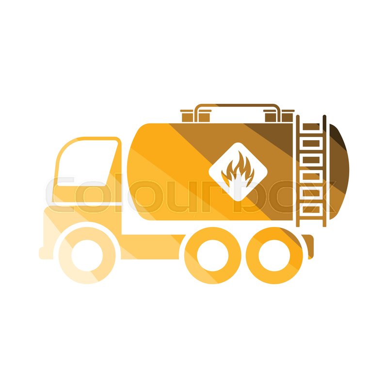 800x800 Fuel Tank Truck Icon Flat Color Stock Vector Colourbox