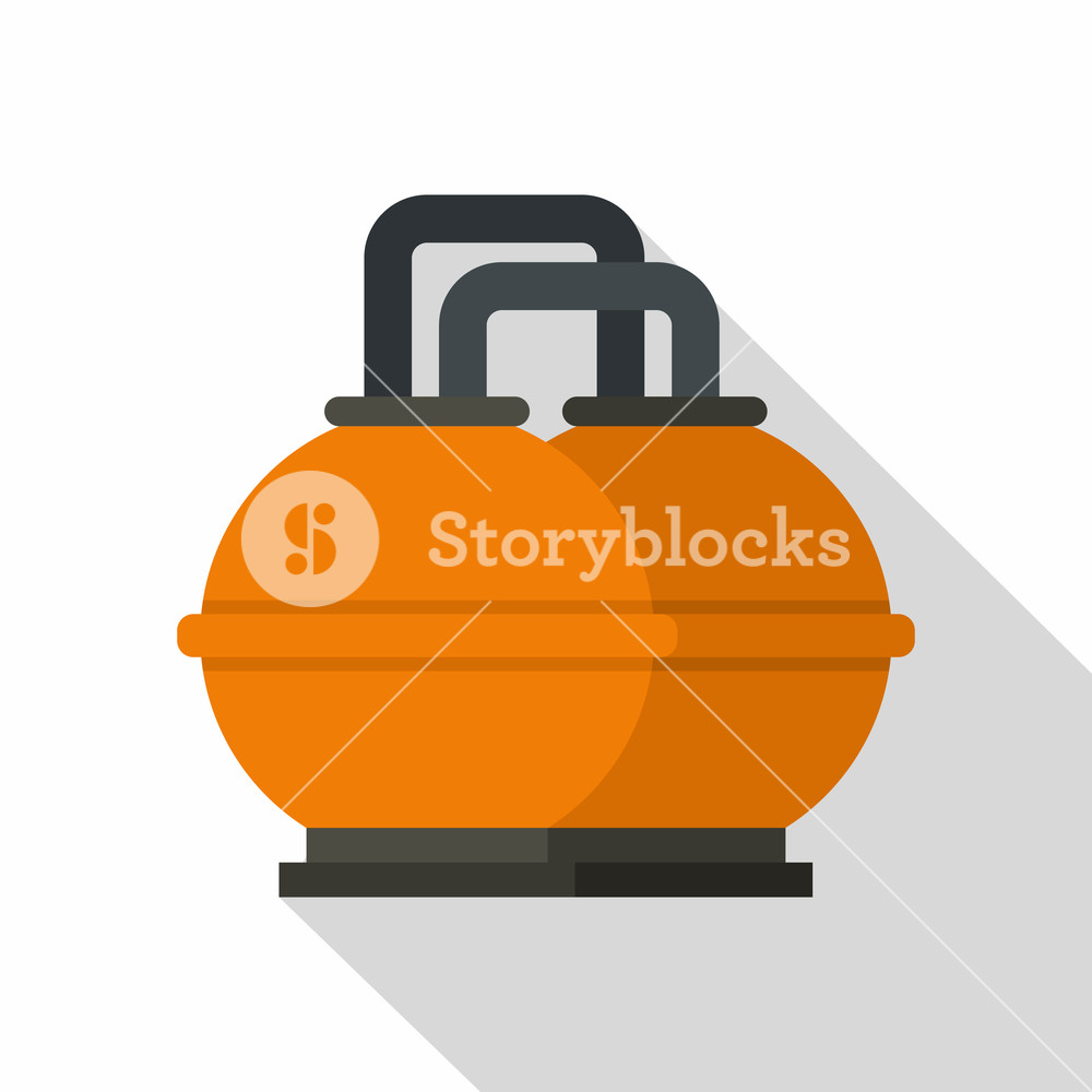 1000x1000 Orange Fuel Storage Tank Icon Flat Illustration Of Orange Fuel
