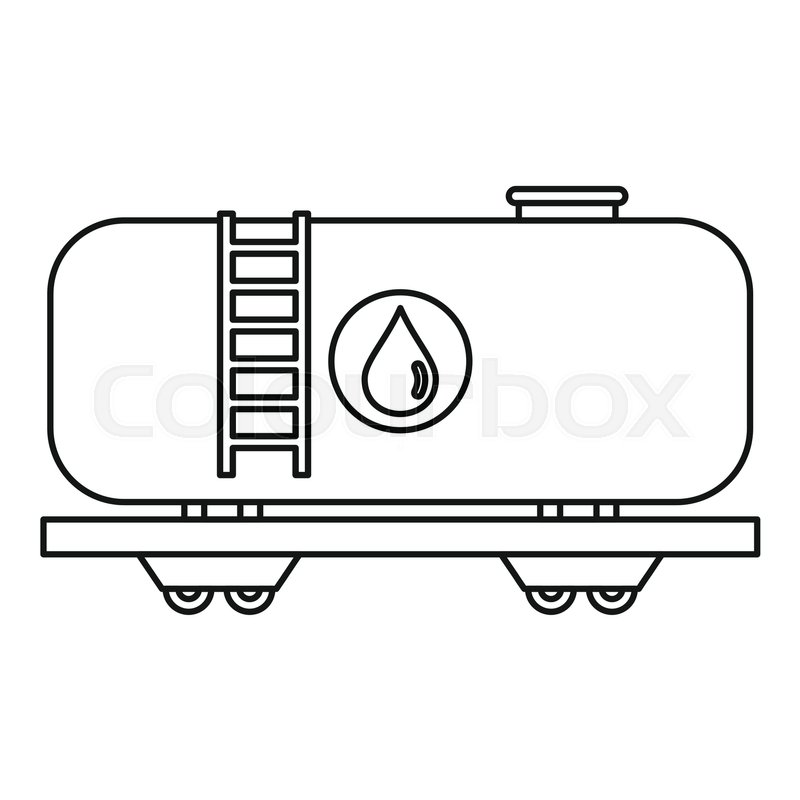 800x800 Railroad Fuel Tank Icon Outline Stock Vector Colourbox