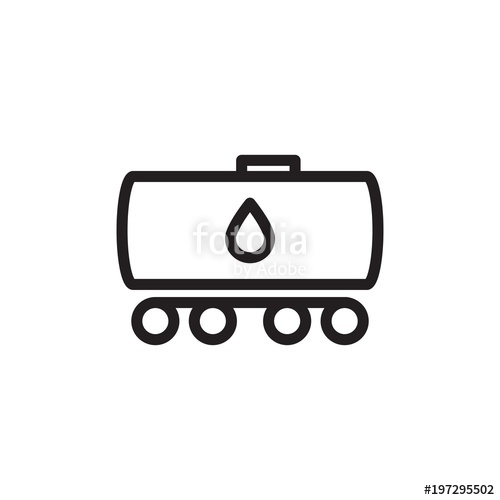 500x500 Fuel Tank, Transport Fuel Outlined Vector Icon Modern Simple