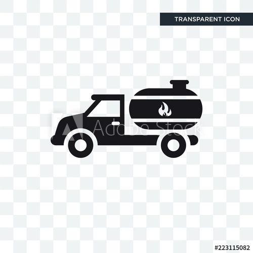 500x500 Fuel Truck Vector Icon Isolated On Transparent Background, Fuel