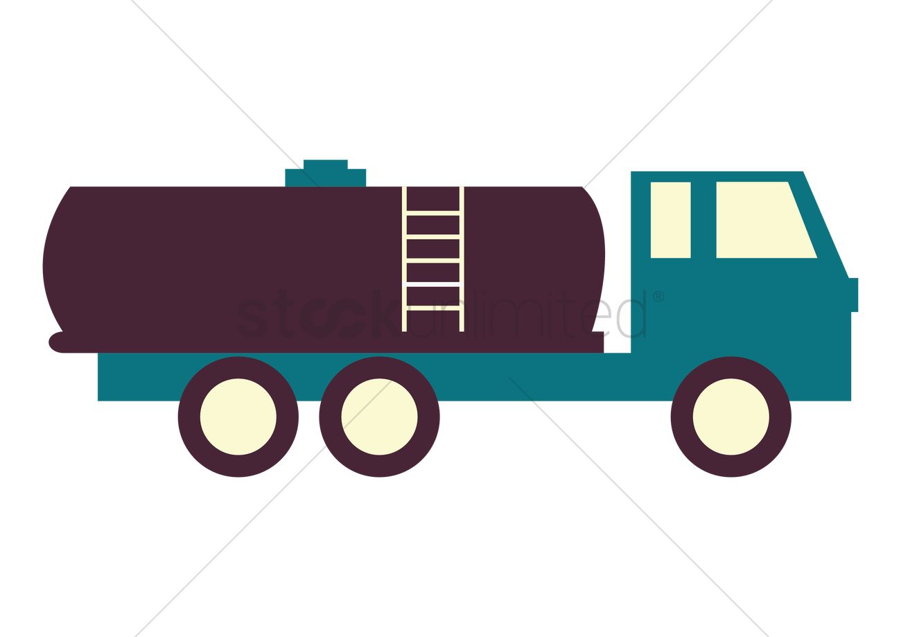 1300x919 Fuel Tanker Truck Vector Image