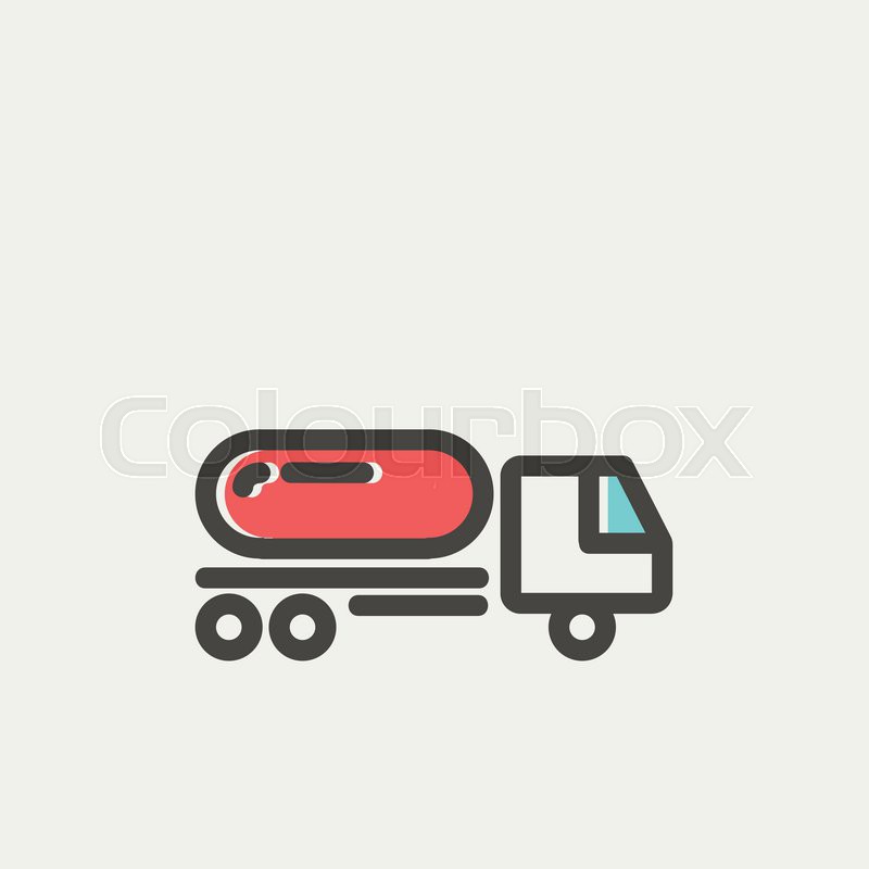 800x800 Fuel Truck Icon Thin Line For Web And Stock Vector Colourbox