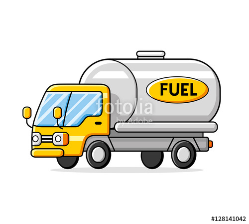 500x449 Fuel Truck Isolated Oil Or Gasoline Transportation Icon Stock