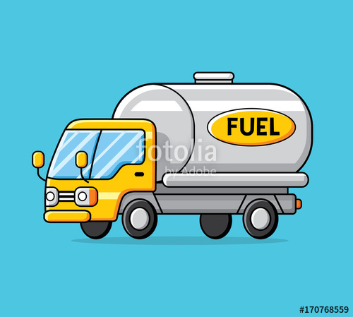 500x449 Fuel Truck Vector Isolated Stock Image And Royalty Free Vector