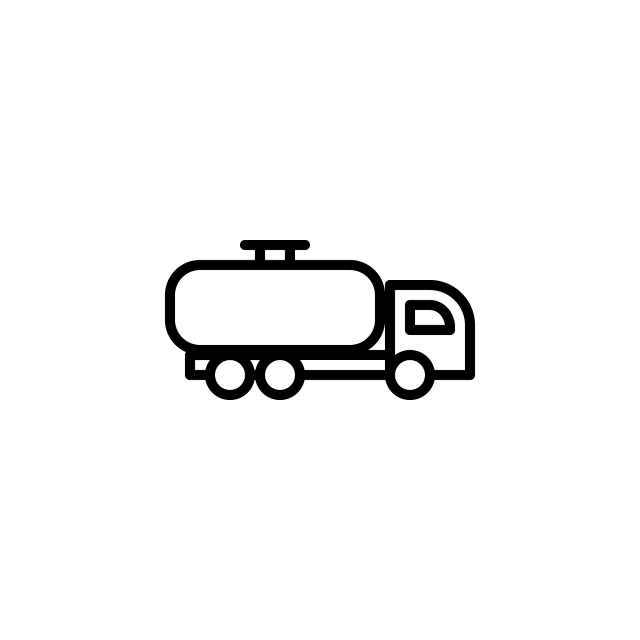 640x640 Fuel Truck Icon With Line Style Vector Illustration, Icon, Vector