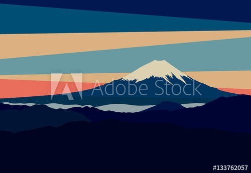 500x345 Landscape With Mountain Peaks In Japan Panoramic Evening View