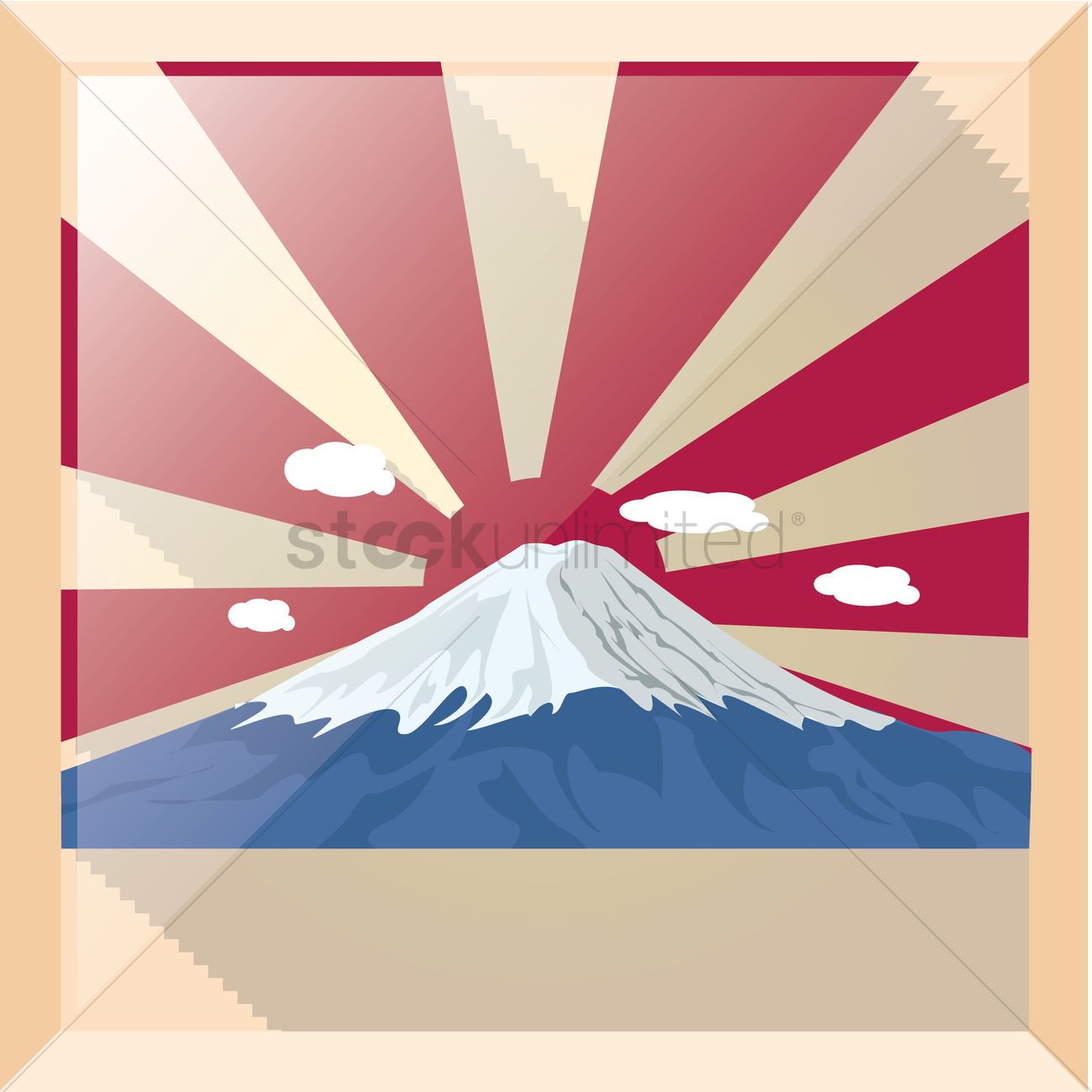 1300x1300 Mount Fuji Vector Image