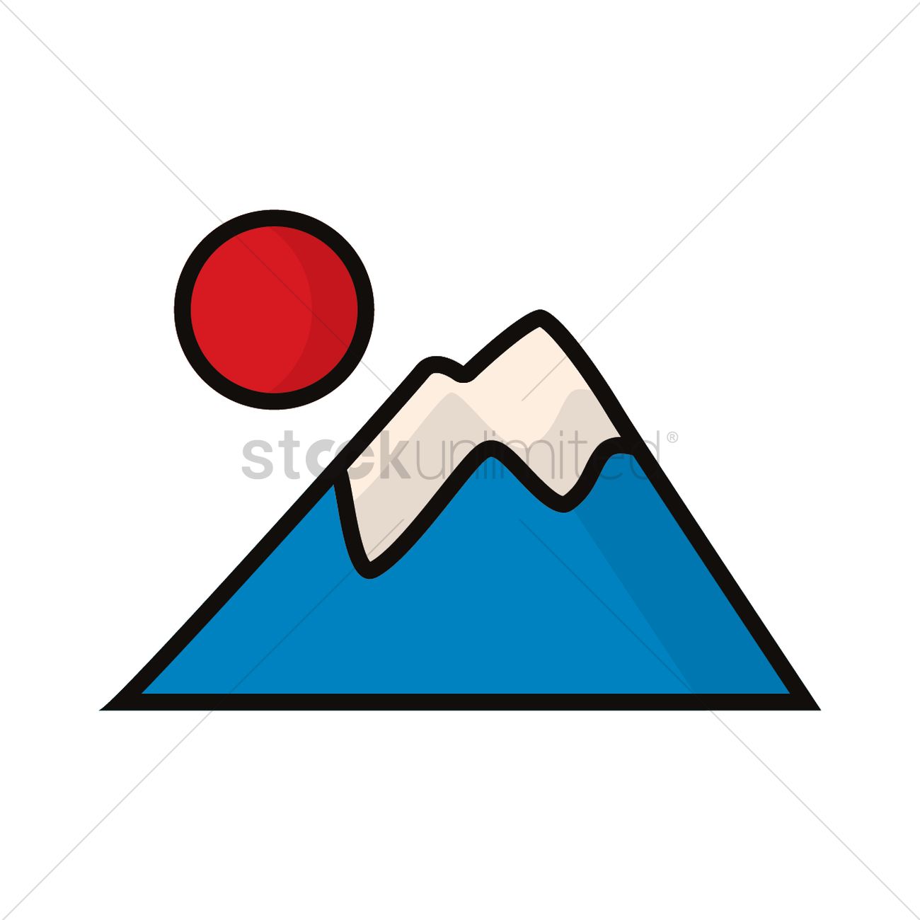 1300x1300 Mount Fuji Vector Image