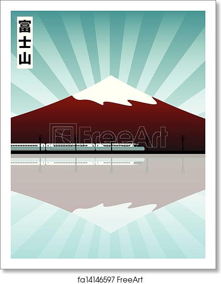 450x580 Free Art Print Of Mount Fuji Vector Illustration Of The Fuji