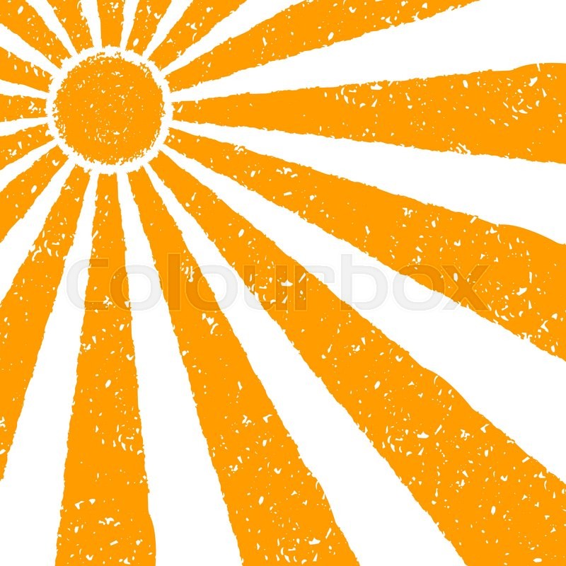 800x800 Orange Sun Background Hand Painted Stock Vector Colourbox