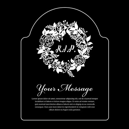 White Paper Cut Wreath For Funeral Vector Illustration Royalty 450x450 White Paper Cut Wreath For Funeral Vector Illustration Royalty