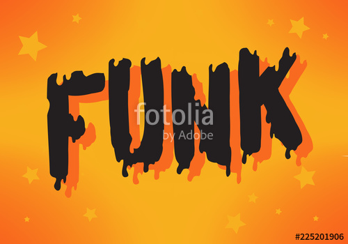 Funk Music Lettering Type Design Vector Image Stock Image 500x350 Funk Music Lettering Type Design Vector Image Stock Image