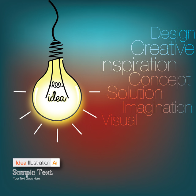 640x640 Free Vectors Funky Idea Bulb Info Graph Background Vector Bee