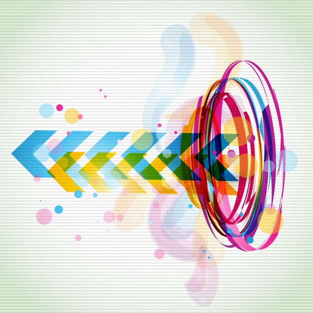 626x626 Funky Colorful Arrow Background Vector Free Download