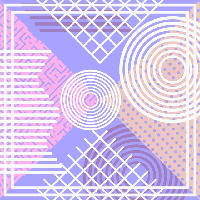 640x640 Geometric Abstract Pattern Background Vector With Pastel Color