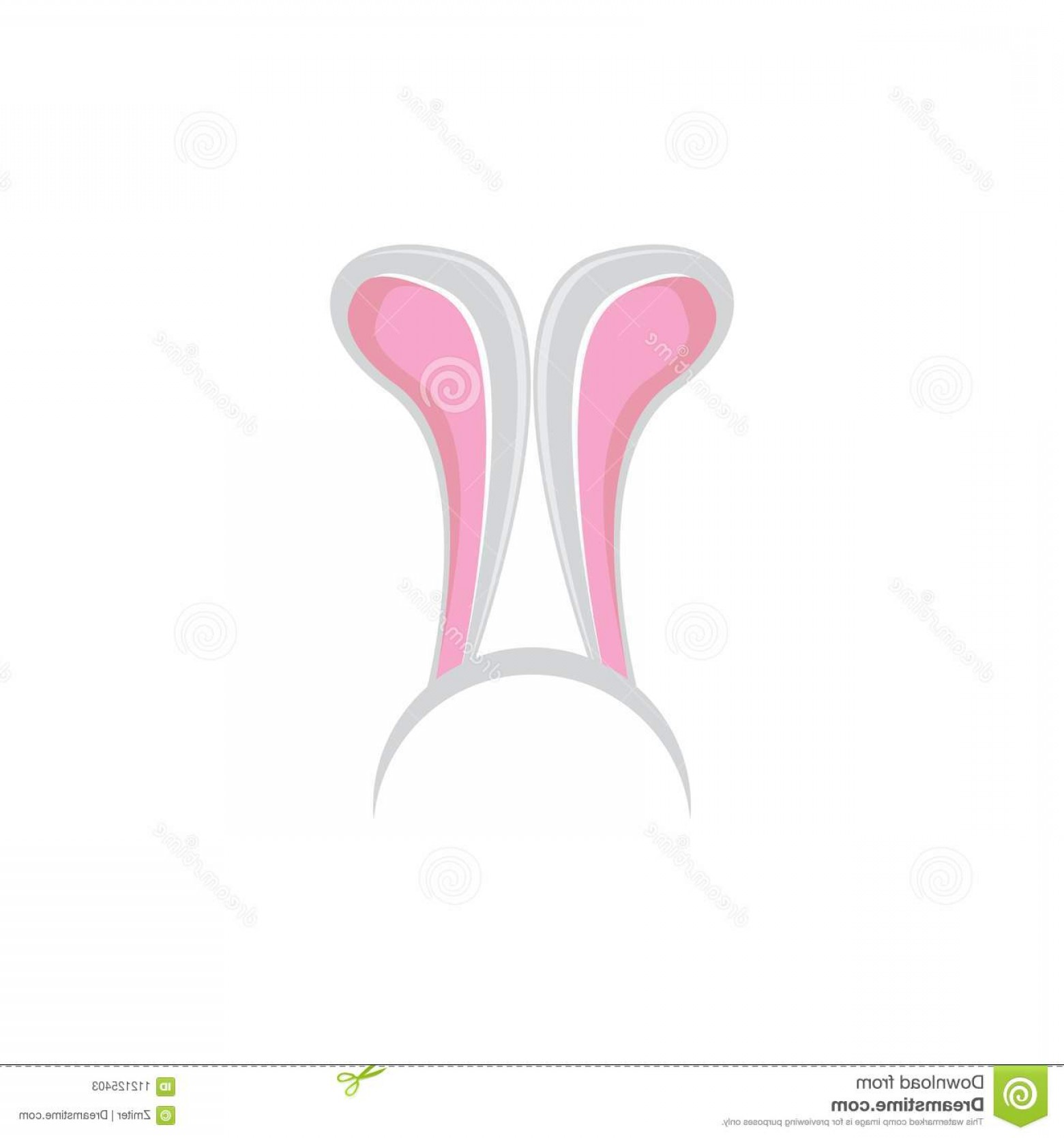 1560x1668 White Easter Bunny Funky Mask Rabbit Ears Isolated White