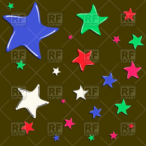 480x480 Colorful Funky Stars Abstract Background Vector Image