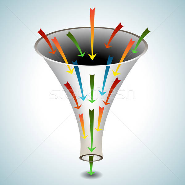600x600 Merging Arrows Funnel Icon Vector Illustration John Takai
