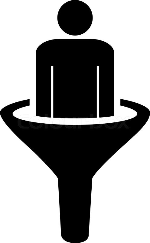496x800 Sales Funnel Icon From Business Stock Vector Colourbox