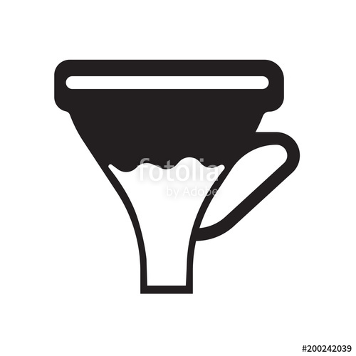 500x500 Funnel Icon Isolated On White Background Stock Image And Royalty
