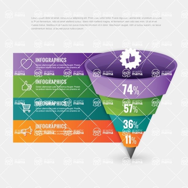 Funnel Infographic Vector