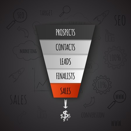 450x450 Sales Funnel Infographic Vector Illustration Royalty Free