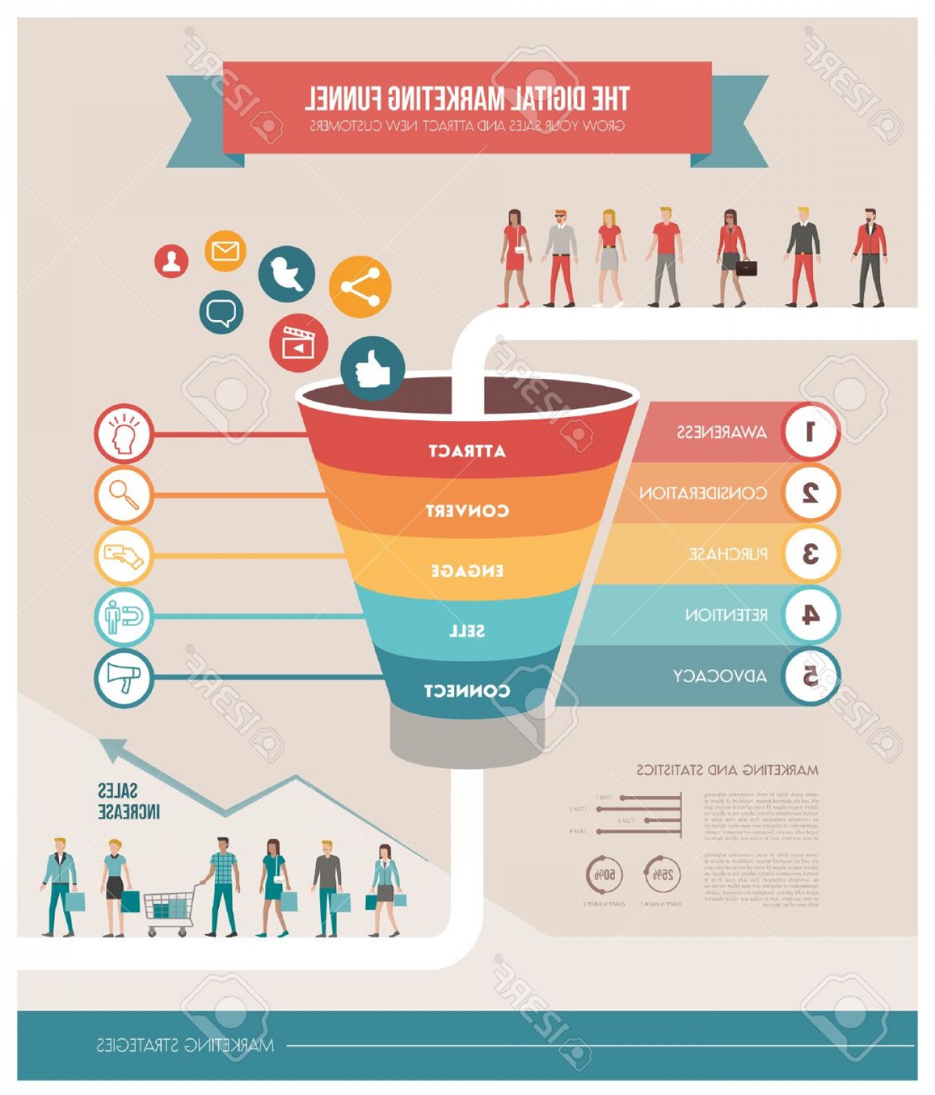 Funnel Infographic Vector at Vectorified.com | Collection of Funnel ...