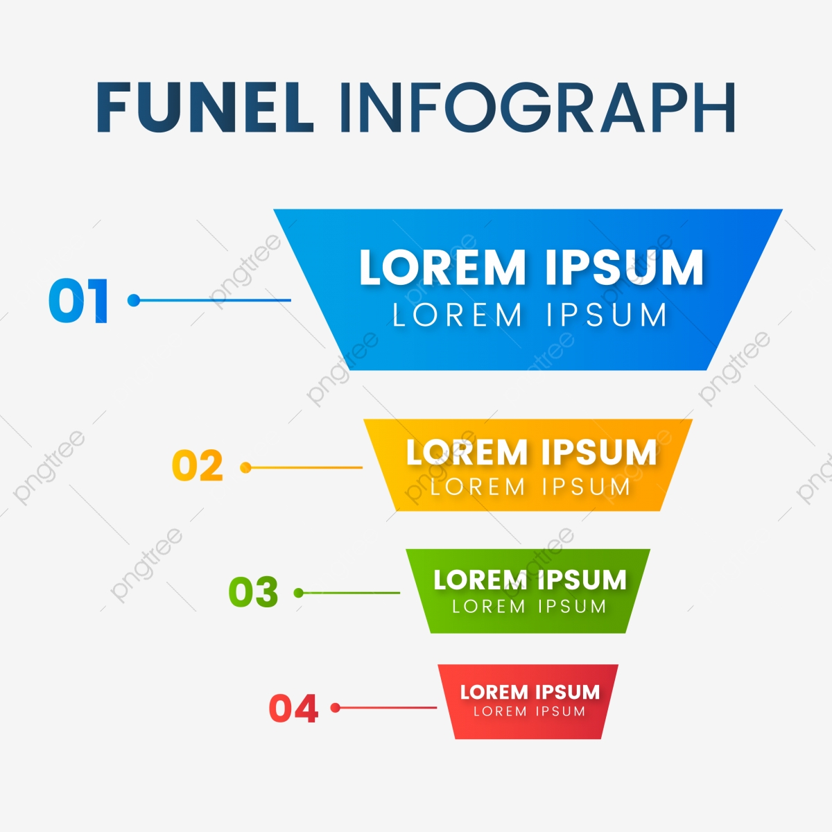 1200x1200 Four Step Funnel Infographic, Funnel, Chart Png And Vector