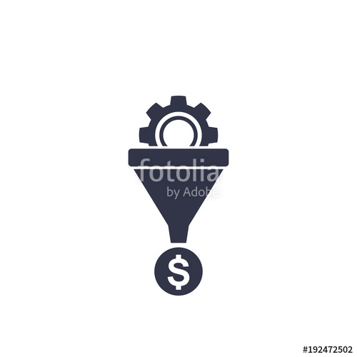 500x500 Sales Funnel Vector Icon On White Stock Image And Royalty Free