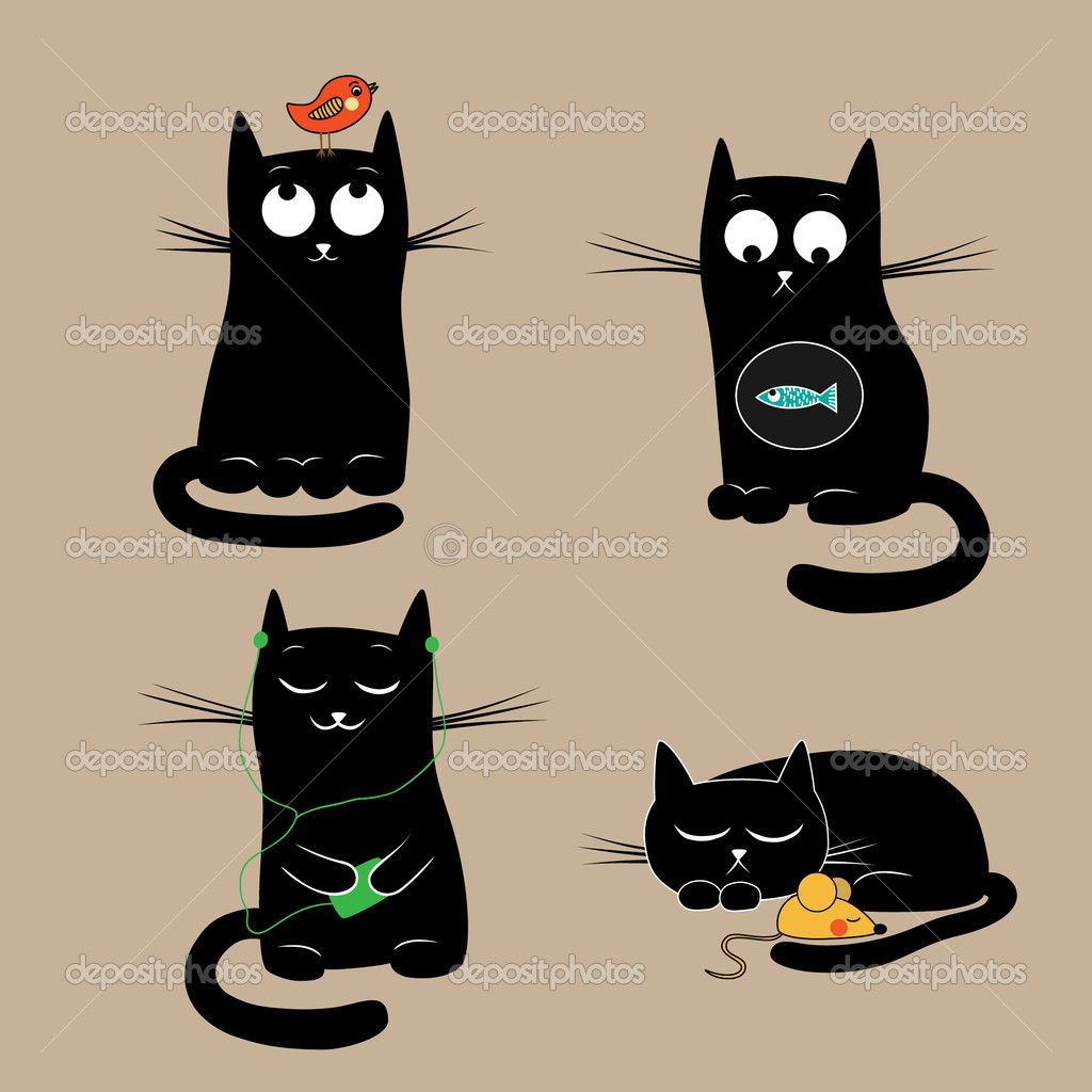 Funny Cats Vector Illustration Stock Vector Tinypapillon 1024x1024 Funny Cats Vector Illustration Stock Vector Tinypapillon