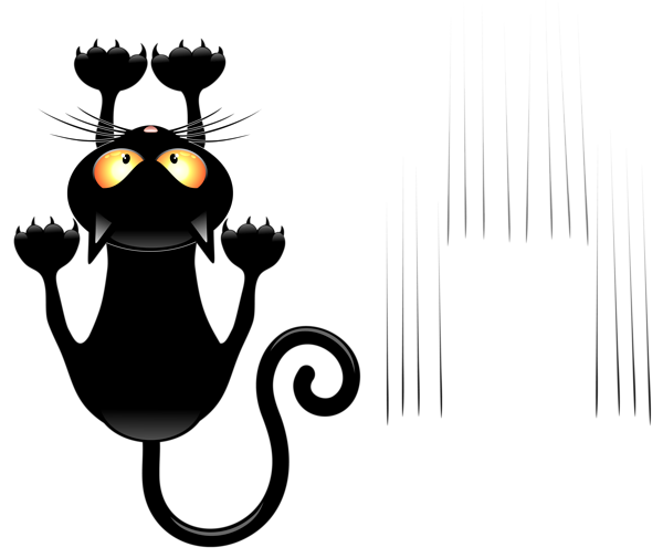 Black Cat And Scratches Transparent Vector Clipart Funny Animals 600x505 Black Cat And Scratches Transparent Vector Clipart Funny Animals