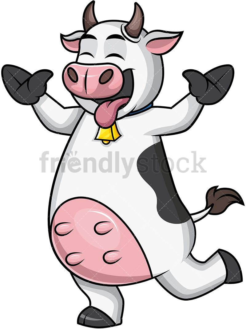 800x1067 Funny Cow Being Silly Cartoon Clipart Vector
