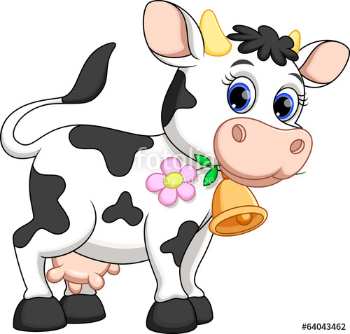 500x477 Funny Cow Cartoon Stock Image And Royalty Free Vector