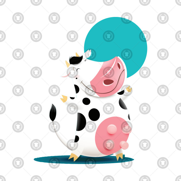 630x630 Smiling Funny Cow Vector