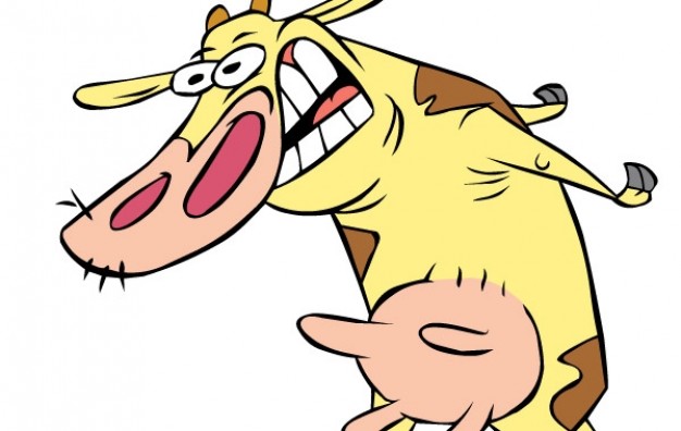 626x396 Funny Cow Standing Up Clip Art Download Free Animal Vectors