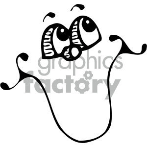 300x300 Black And White Cute Funny Face Vector Clipart Royalty Free Gif