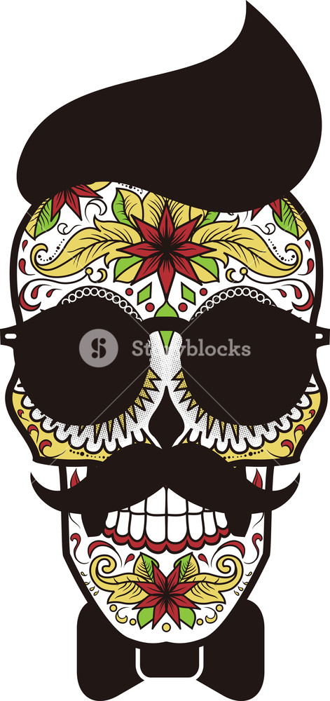 Funny Sugar Skull Vector T Shirt Design Royalty Free Stock Image 471x1000 Funny Sugar Skull Vector T Shirt Design Royalty Free Stock Image
