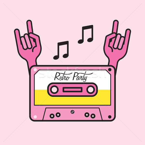 Funny Vector Graphic Illustration Of A Singing Pink Cassette Tap 600x600 Funny Vector Graphic Illustration Of A Singing Pink Cassette Tap