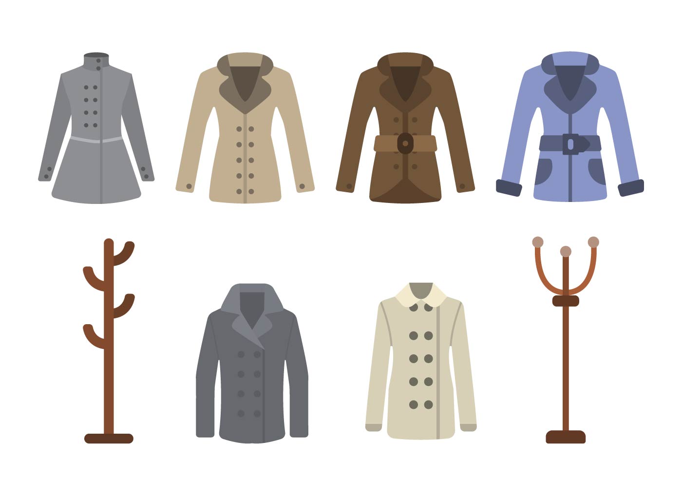 1400x980 Fur Coat Isolated Free Vector Art