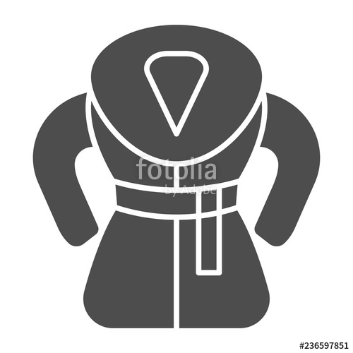 500x500 Fur Coat Solid Icon Winter Coat Vector Illustration Isolated